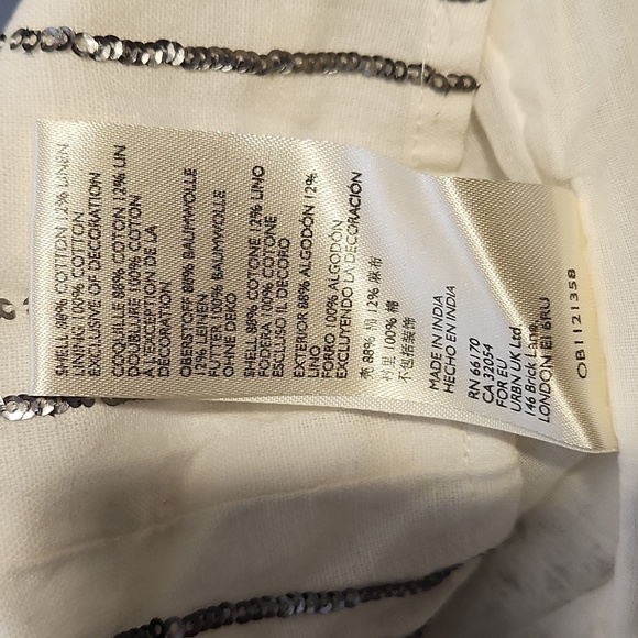 Anthropologie Amalia Lace Beaded Embroidered Blouse Size L. A44 - Picture 9 of 10